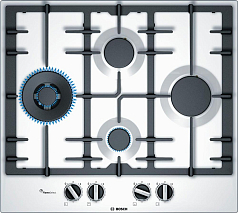 Газовая варочная панель Bosch PCI6A2B90R на 4 конфорки, шириной 58.2 см, белый