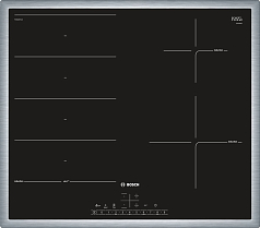 Индукционная варочная панель Bosch PXE645FC1E на 4 конфорки, шириной 58.3 см, черный Индукционная варочная панель Bosch PXE645FC1E на 4 конфорки, шириной 58.3 см, черный