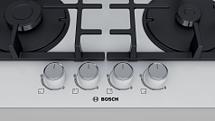 Газовая варочная панель Bosch PNP6B2O96R на 4 конфорки, шириной 59 см, белый Газовая варочная панель Bosch PNP6B2O96R на 4 конфорки, шириной 59 см, белый