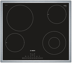 Электрическая варочная панель Bosch PKF645FP1G на 4 конфорки, шириной 58.3 см, черный Электрическая варочная панель Bosch PKF645FP1G на 4 конфорки, шириной 58.3 см, черный
