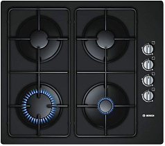Газовая варочная панель Bosch POP 616B80E на 4 конфорки, шириной 59 см, черный Газовая варочная панель Bosch POP 616B80E на 4 конфорки, шириной 59 см, черный