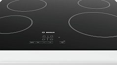 Электрическая варочная панель Bosch PKE 611F17E на 4 конфорки, шириной 59.2 см, черный Электрическая варочная панель Bosch PKE 611F17E на 4 конфорки, шириной 59.2 см, черный