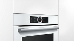 Духовой шкаф Bosch HBG633CW1S , электрический, шириной 58.5 см, белый, EcoClean очистка