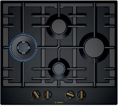 Газовая варочная панель Bosch PCI6B6B95R на 4 конфорки, шириной 58.2 см, черный