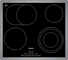 Электрическая варочная панель Bosch PKD 645F17 на 4 конфорки, шириной 58.3 см, черный Электрическая варочная панель Bosch PKD 645F17 на 4 конфорки, шириной 58.3 см, черный
