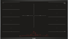 Индукционная варочная панель Bosch PXV975DC1E на 5 конфорки, шириной 91.6 см, черный Индукционная варочная панель Bosch PXV975DC1E на 5 конфорки, шириной 91.6 см, черный