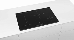 Индукционная варочная панель Bosch PVS 851 FB5E на 4 конфорки, шириной 80.2 см, черный Индукционная варочная панель Bosch PVS 851 FB5E на 4 конфорки, шириной 80.2 см, черный