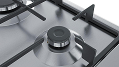 Газовая варочная панель Bosch PGH6B5B90R на 4 конфорки, шириной 58.2 см, нержавеющая сталь Газовая варочная панель Bosch PGH6B5B90R на 4 конфорки, шириной 58.2 см, нержавеющая сталь