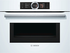 Компактный духовой шкаф Bosch CMG6764W1 , электрический, шириной 59.5 см, белый, пиролитическая очистка