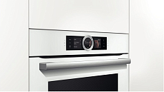 Духовой шкаф Bosch HBG6769W1F , электрический, шириной 59.5 см, белый, пиролитическая очистка