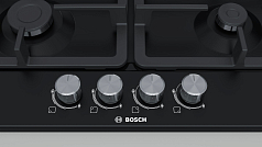 Газовая варочная панель Bosch PGP6B6O90R на 4 конфорки, шириной 58.2 см, черный Газовая варочная панель Bosch PGP6B6O90R на 4 конфорки, шириной 58.2 см, черный