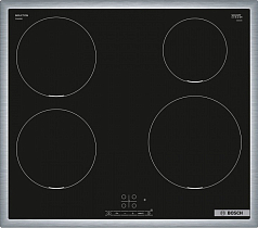 Индукционная варочная панель Bosch PIE645BB5E на 4 конфорки, шириной 58.3 см, черный Индукционная варочная панель Bosch PIE645BB5E на 4 конфорки, шириной 58.3 см, черный