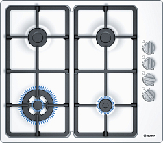 Газовая варочная панель Bosch PBH6C2B90R на 4 конфорки, шириной 58 см, белый Газовая варочная панель Bosch PBH6C2B90R на 4 конфорки, шириной 58 см, белый
