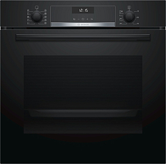 Духовой шкаф Bosch HBG517BB0R , электрический, шириной 59.4 см, черный, традиционная очистка