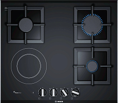 Комбинированная варочная панель Bosch PSY6A6B20 на 4 конфорки, шириной 60 см, черный