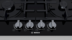 Газовая варочная панель Bosch PNH6B6B90 на 4 конфорки, шириной 59 см, черный Газовая варочная панель Bosch PNH6B6B90 на 4 конфорки, шириной 59 см, черный