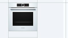 Духовой шкаф Bosch HBG633CW1S , электрический, шириной 58.5 см, белый, EcoClean очистка