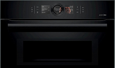 Компактный духовой шкаф Bosch CMG836NC1 , электрический, шириной 59.4 см, черный, EcoClean очистка