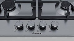 Газовая варочная панель Bosch PGH6B5O90R на 4 конфорки, шириной 58.2 см, нержавеющая сталь